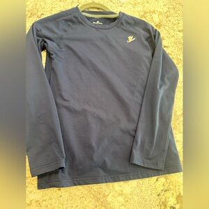 Navy Long-Sleeve Fleece Compression Youth Large
